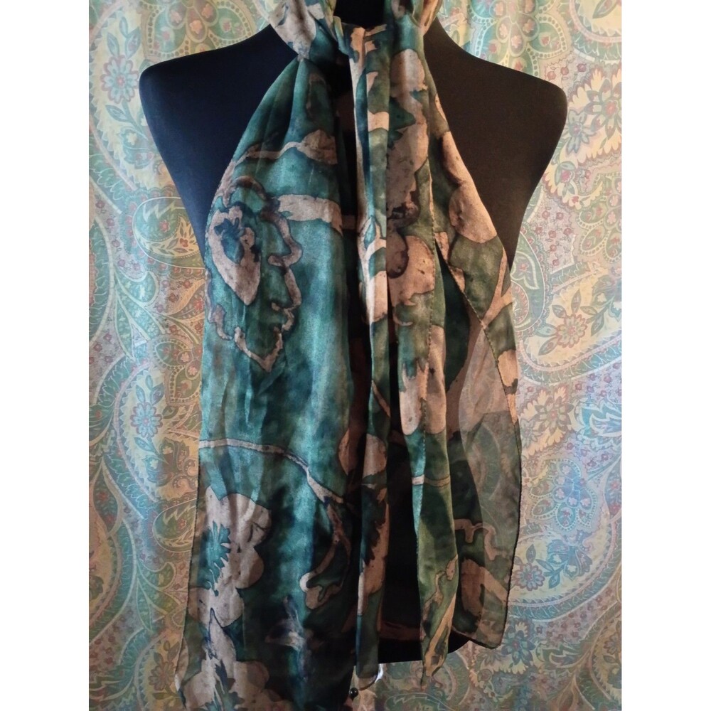 vintage Jacque and Koko long floral printed scarf